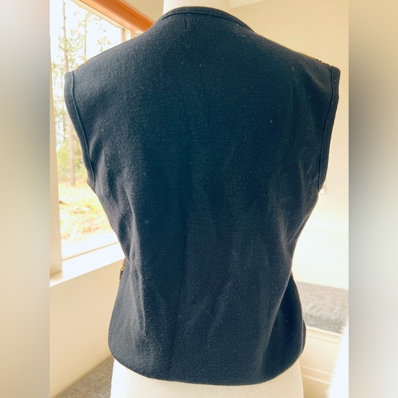 Vintage Silk Italian Cropped Equestrian Horsebit quilted Vest - Picture 8 of 12